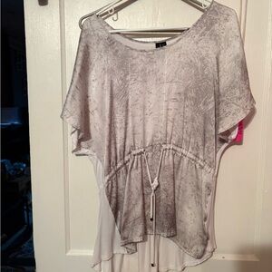 Relativity Gray Women's Blouse with Drawstring